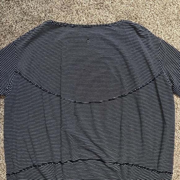 Lululemon athletica back in action long sleeve Pima cotton striped shirt top - Picture 4 of 8